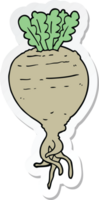 sticker of a cartoon root vegetable png