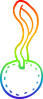 rainbow gradient line drawing of a cartoon sports medal png