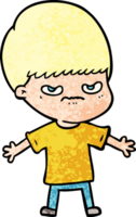 annoyed cartoon boy png