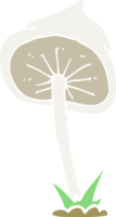 platt Färg illustration av svamp png
