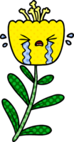 cartoon crying flower png