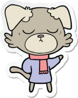 sticker of a cute cartoon dog png