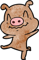 dessin animé cochon ivre png