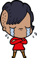 cartoon crying girl png