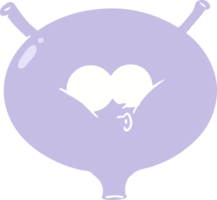 bexiga de desenho animado de estilo de cor plana png