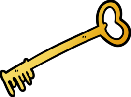 cartoon fancy old key png