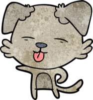 cartoon dog sticking out tongue png