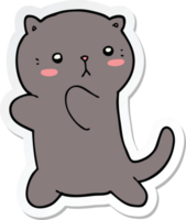 sticker of a cute cartoon cat png