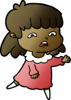 cartoon bezorgde vrouw png