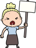 cartoon angry old woman png