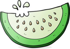 Hand gezeichnet Karikatur Melone Scheibe png