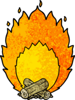 fuego de campamento ardiente de dibujos animados png