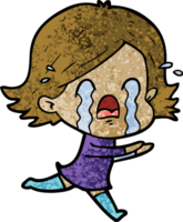 cartoon woman crying png