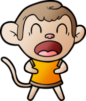 shouting cartoon monkey png