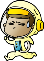 cartoon stressed astronaut png