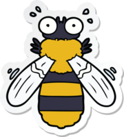 pegatina de una abeja de dibujos animados png