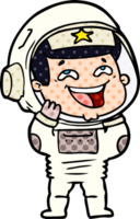 cartoon laughing astronaut png