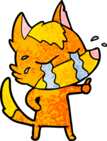 sad little fox cartoon character png