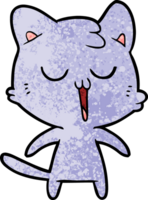 gato de desenho animado cantando png