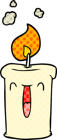 happy cartoon candle png