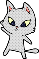 gato de desenho animado confuso png