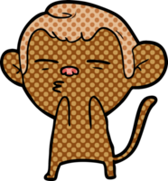 cartoon suspicious monkey png