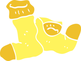 flache farbillustrationskarikatursocken png