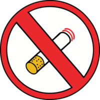 cute cartoon of a no smoking allowed sign png