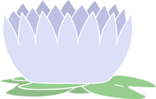 desenhos animados de estilo de cor plana, nenúfar png