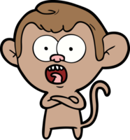 cartoon shocked monkey png