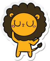 autocollant d'un lion de bande dessinée png