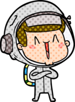 happy cartoon astronaut png