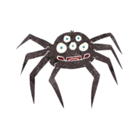 main rétro dessin animé araignée png