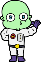 waving weird bald spaceman png