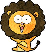 León feliz de dibujos animados png