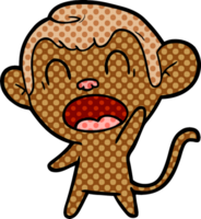 singe de dessin animé criant png