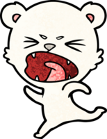 angry polar bear cartoon png