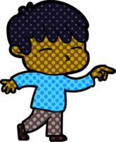 niño curioso de dibujos animados png