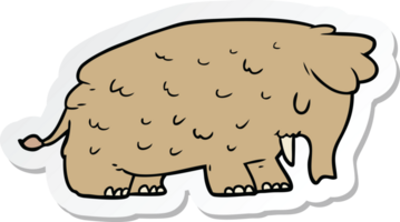 sticker of a cartoon mammoth png