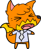 chefe de raposa de desenho animado com raiva png
