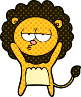 cartoon bored lion png