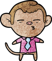 cartoon suspicious monkey png