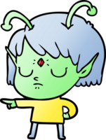 cartoon alien girl png