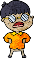 cartoon boy wearing spectacles png