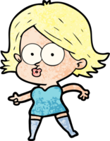 cartoon girl pouting png