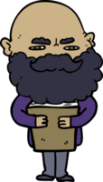 cartoon man with beard frowning png