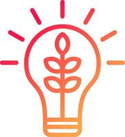 Ecological Bulb Creative Icon Design vector