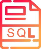 SQL Creative Icon Design vector