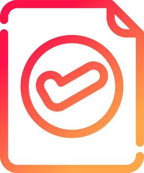 Valid Document Creative Icon Design vector