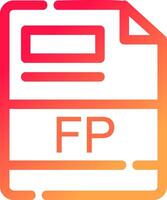 fp creativo icono diseño vector